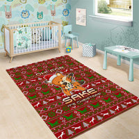Oh For Fox Sake Christmas Area Rug Xmas Holiday Patterns - Wonder Print Shop