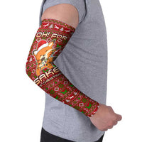 Oh For Fox Sake Christmas Arm Sleeves Xmas Holiday Patterns - Wonder Print Shop