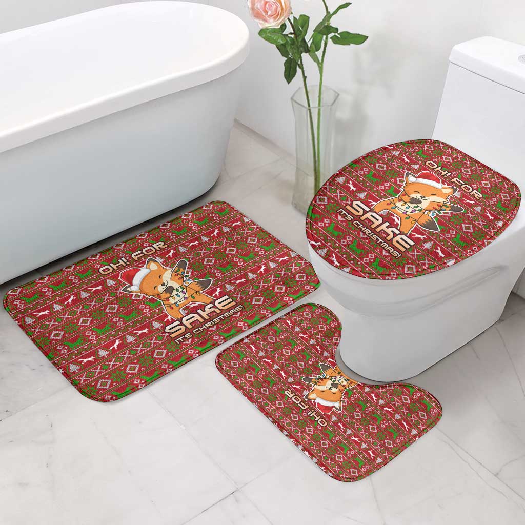 Oh For Fox Sake Christmas Bathroom Set Xmas Holiday Patterns - Wonder Print Shop