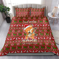 Oh For Fox Sake Christmas Bedding Set Xmas Holiday Patterns - Wonder Print Shop