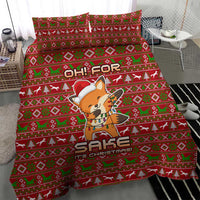 Oh For Fox Sake Christmas Bedding Set Xmas Holiday Patterns - Wonder Print Shop