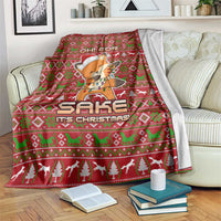 Oh For Fox Sake Christmas Blanket Xmas Holiday Patterns - Wonder Print Shop