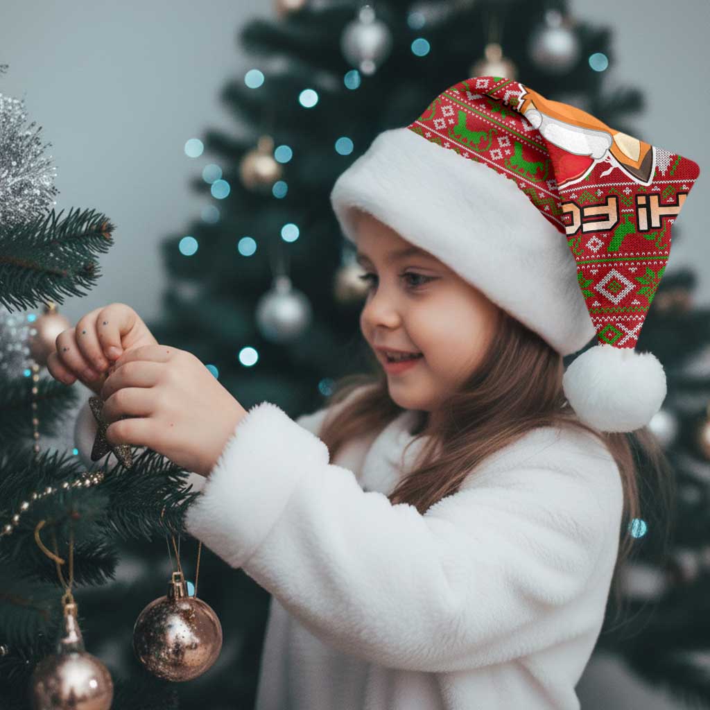 Oh For Fox Sake Christmas Santa Hat Xmas Holiday Patterns - Wonder Print Shop