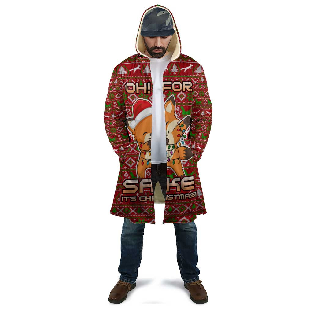 Oh For Fox Sake Christmas Cloak Xmas Holiday Patterns - Wonder Print Shop