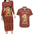 Oh For Fox Sake Christmas Couples Matching Long Sleeve Bodycon Dress and Hawaiian Shirt Xmas Holiday Patterns - Wonder Print Shop