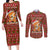 Oh For Fox Sake Christmas Couples Matching Long Sleeve Bodycon Dress and Long Sleeve Button Shirt Xmas Holiday Patterns - Wonder Print Shop