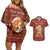 Oh For Fox Sake Christmas Couples Matching Off Shoulder Short Dress and Hawaiian Shirt Xmas Holiday Patterns - Wonder Print Shop