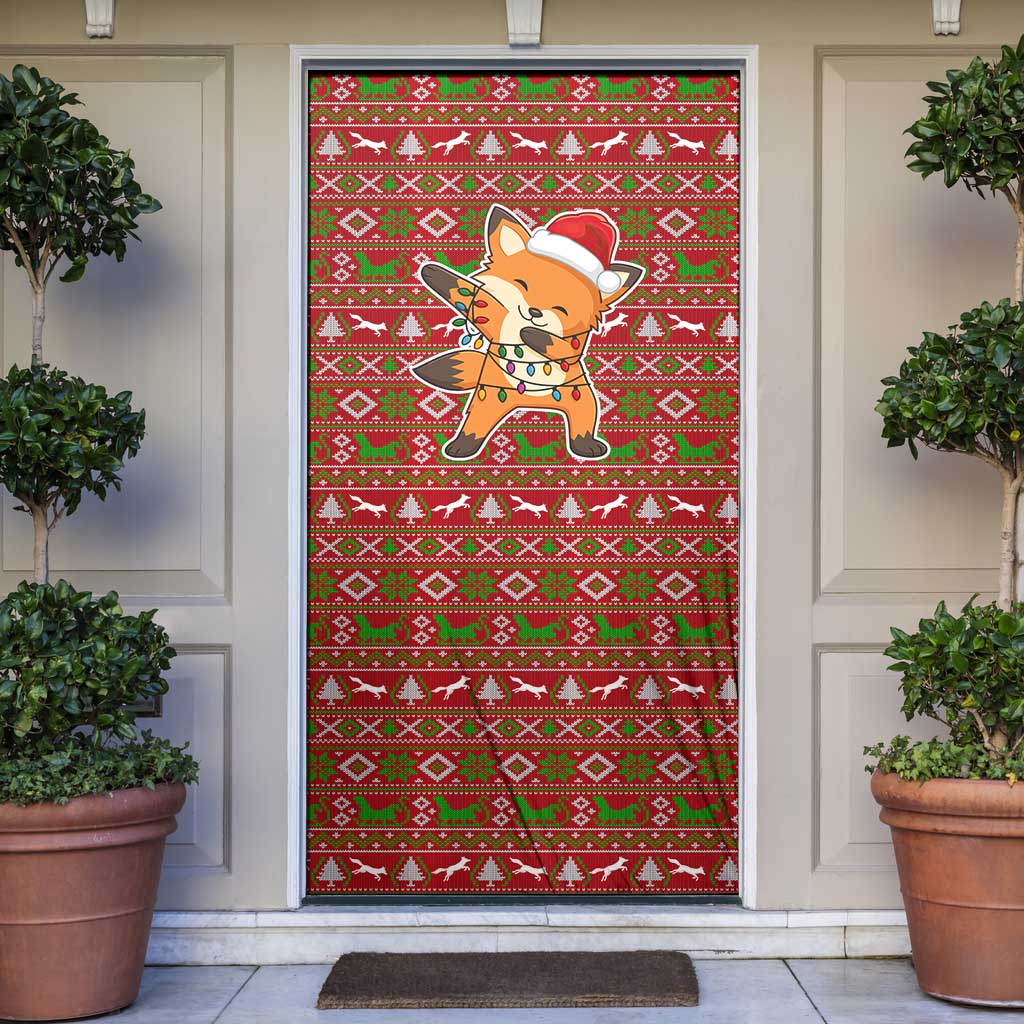 Oh For Fox Sake Christmas Door Cover Xmas Holiday Patterns - Wonder Print Shop