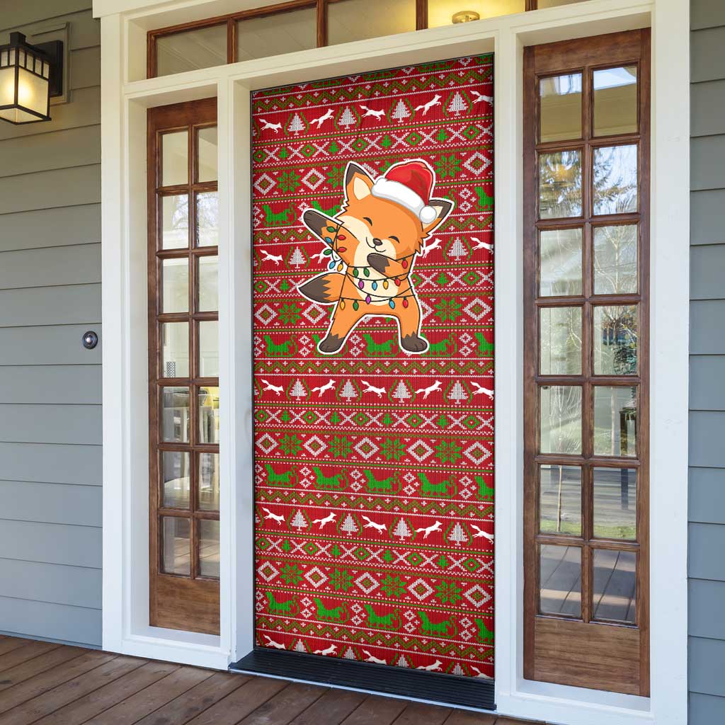 Oh For Fox Sake Christmas Door Cover Xmas Holiday Patterns - Wonder Print Shop