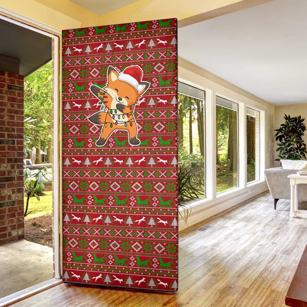 Oh For Fox Sake Christmas Door Cover Xmas Holiday Patterns - Wonder Print Shop