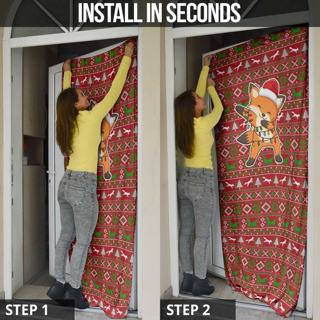 Oh For Fox Sake Christmas Door Cover Xmas Holiday Patterns - Wonder Print Shop