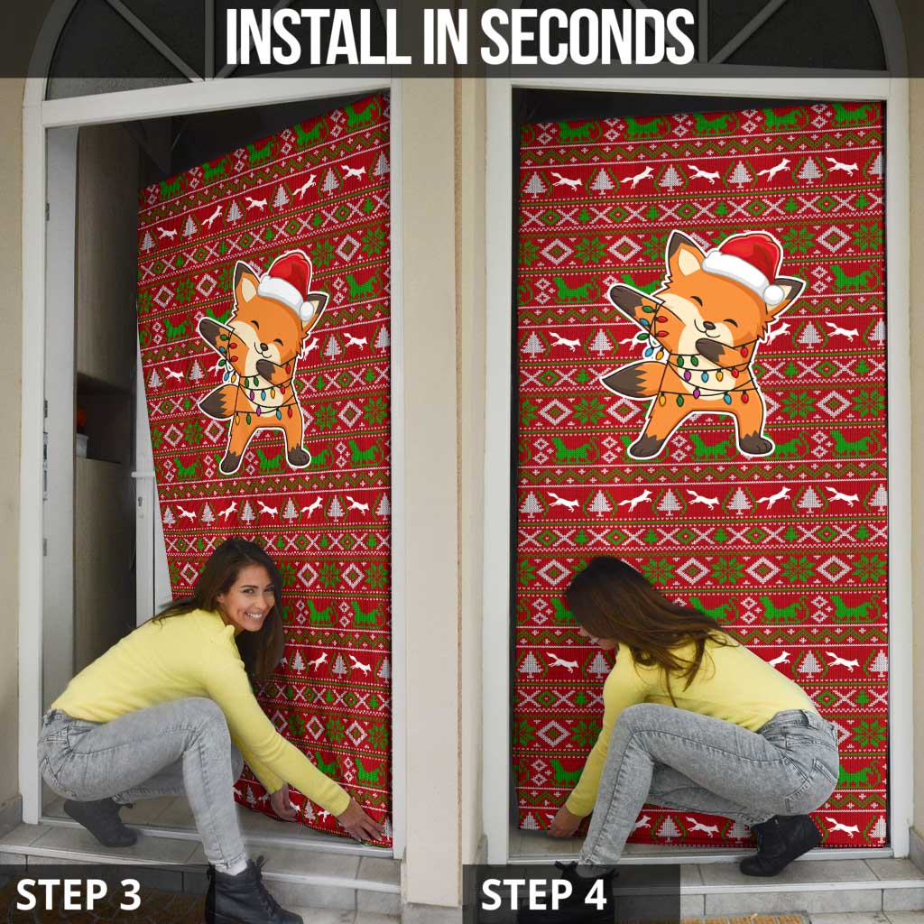 Oh For Fox Sake Christmas Door Cover Xmas Holiday Patterns - Wonder Print Shop