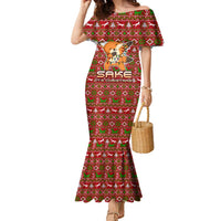 Oh For Fox Sake Christmas Family Matching Mermaid Dress and Hawaiian Shirt Xmas Holiday Patterns - Wonder Print Shop