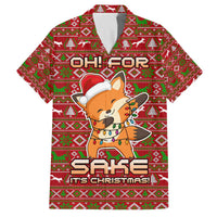 Oh For Fox Sake Christmas Family Matching Off The Shoulder Long Sleeve Dress and Hawaiian Shirt Xmas Holiday Patterns - Wonder Print Shop