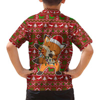 Oh For Fox Sake Christmas Family Matching Off Shoulder Short Dress and Hawaiian Shirt Xmas Holiday Patterns - Wonder Print Shop
