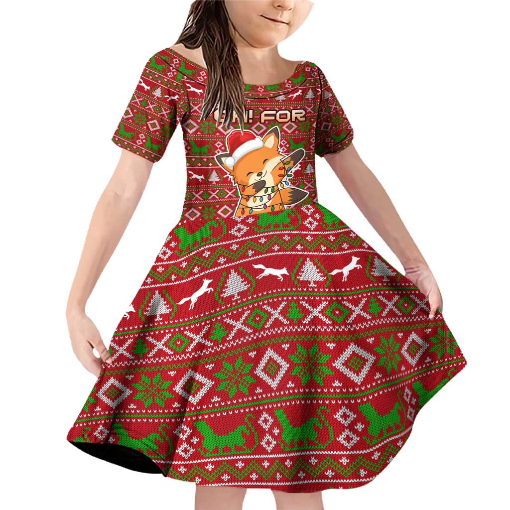 Oh For Fox Sake Christmas Family Matching Off Shoulder Short Dress and Hawaiian Shirt Xmas Holiday Patterns - Wonder Print Shop