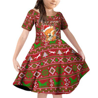 Oh For Fox Sake Christmas Family Matching Off Shoulder Short Dress and Hawaiian Shirt Xmas Holiday Patterns - Wonder Print Shop