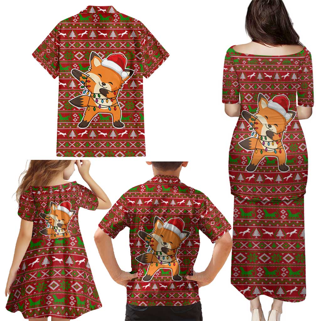 Oh For Fox Sake Christmas Family Matching Puletasi and Hawaiian Shirt Xmas Holiday Patterns - Wonder Print Shop
