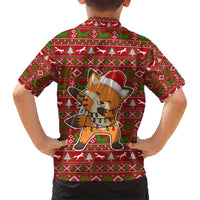 Oh For Fox Sake Christmas Family Matching Short Sleeve Bodycon Dress and Hawaiian Shirt Xmas Holiday Patterns - Wonder Print Shop