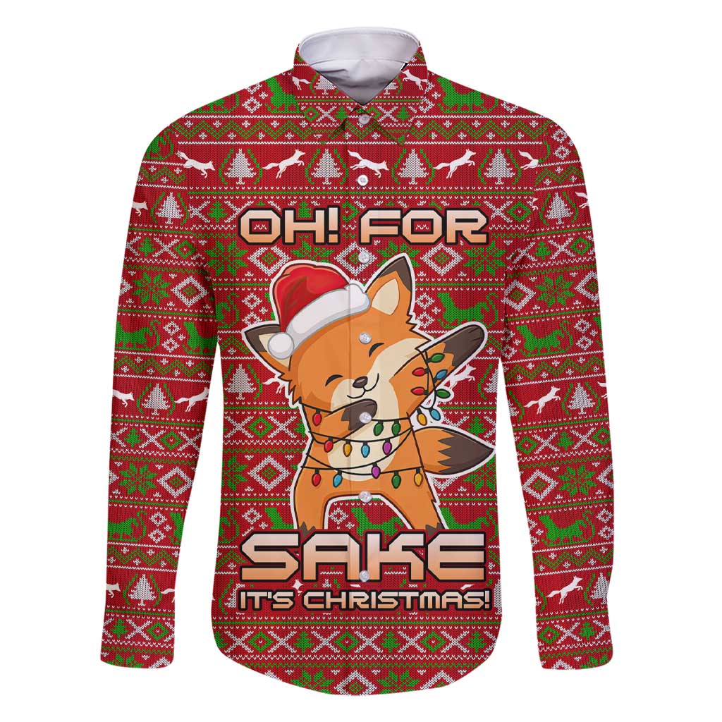 Oh For Fox Sake Christmas Family Matching Short Sleeve Bodycon Dress and Hawaiian Shirt Xmas Holiday Patterns - Wonder Print Shop