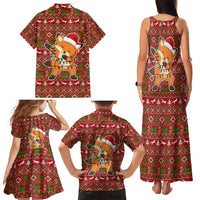 Oh For Fox Sake Christmas Family Matching Tank Maxi Dress and Hawaiian Shirt Xmas Holiday Patterns - Wonder Print Shop