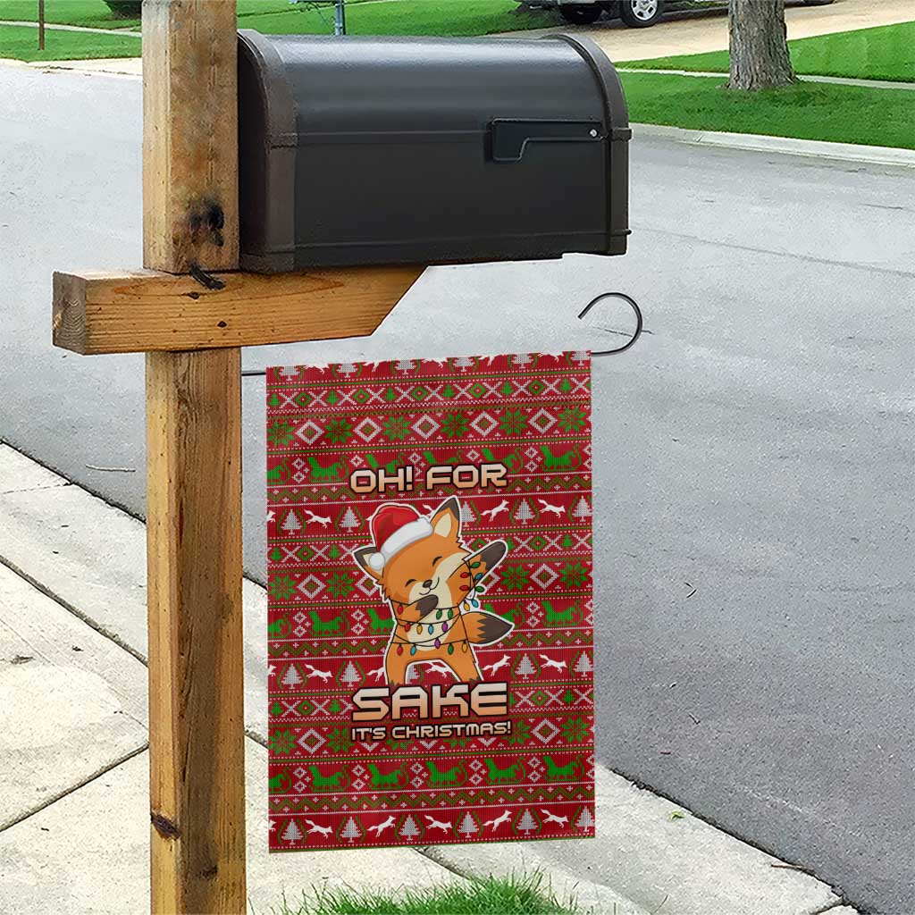 Oh For Fox Sake Christmas Garden Flag Xmas Holiday Patterns - Wonder Print Shop