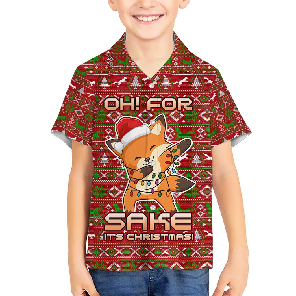 Oh For Fox Sake Christmas Hawaiian Shirt Xmas Holiday Patterns - Wonder Print Shop