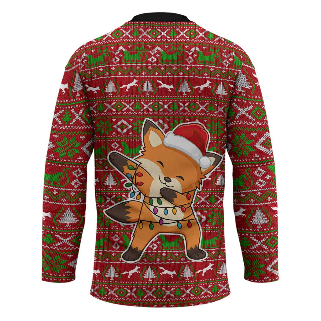 Oh For Fox Sake Christmas Hockey Jersey Xmas Holiday Patterns - Wonder Print Shop