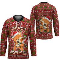 Oh For Fox Sake Christmas Hockey Jersey Xmas Holiday Patterns - Wonder Print Shop