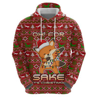 Oh For Fox Sake Christmas Hoodie Xmas Holiday Patterns - Wonder Print Shop