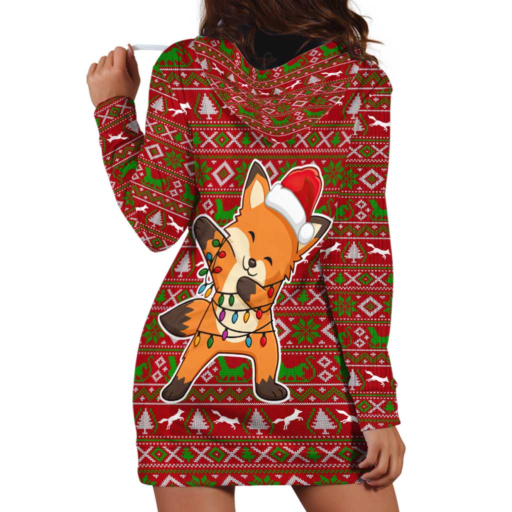 Oh For Fox Sake Christmas Hoodie Dress Xmas Holiday Patterns - Wonder Print Shop