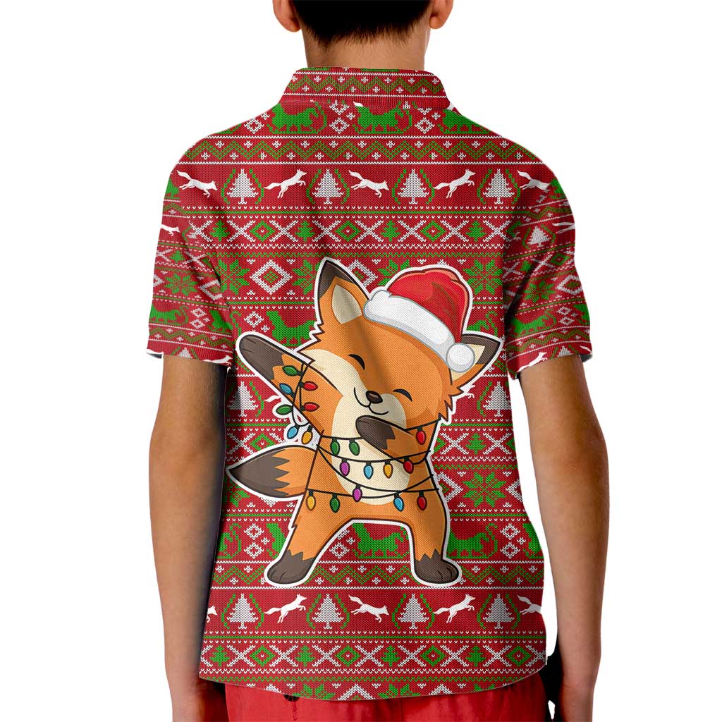 Oh For Fox Sake Christmas Kid Polo Shirt Xmas Holiday Patterns - Wonder Print Shop