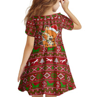 Oh For Fox Sake Christmas Kid Short Sleeve Dress Xmas Holiday Patterns - Wonder Print Shop