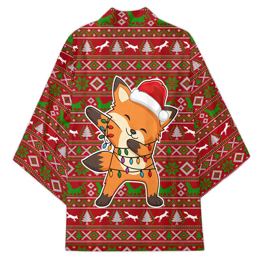 Oh For Fox Sake Christmas Kimono Xmas Holiday Patterns - Wonder Print Shop