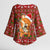 Oh For Fox Sake Christmas Kimono Sleeve Blouse Xmas Holiday Patterns - Wonder Print Shop