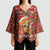 Oh For Fox Sake Christmas Kimono Sleeve Blouse Xmas Holiday Patterns - Wonder Print Shop