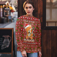 Oh For Fox Sake Christmas Ugly Christmas Sweater Xmas Holiday Patterns - Wonder Print Shop
