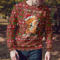 Oh For Fox Sake Christmas Ugly Christmas Sweater Xmas Holiday Patterns - Wonder Print Shop