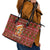 Oh For Fox Sake Christmas Leather Tote Bag Xmas Holiday Patterns - Wonder Print Shop