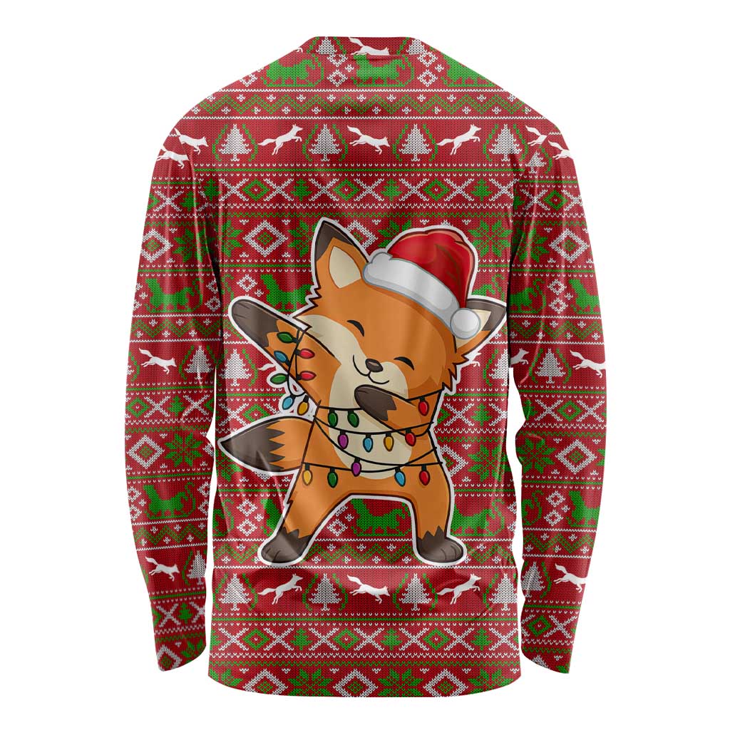 Oh For Fox Sake Christmas Long Sleeve Shirt Xmas Holiday Patterns - Wonder Print Shop