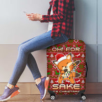 Oh For Fox Sake Christmas Luggage Cover Xmas Holiday Patterns - Wonder Print Shop