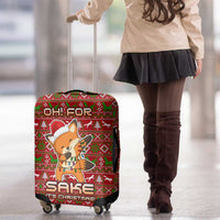 Oh For Fox Sake Christmas Luggage Cover Xmas Holiday Patterns - Wonder Print Shop