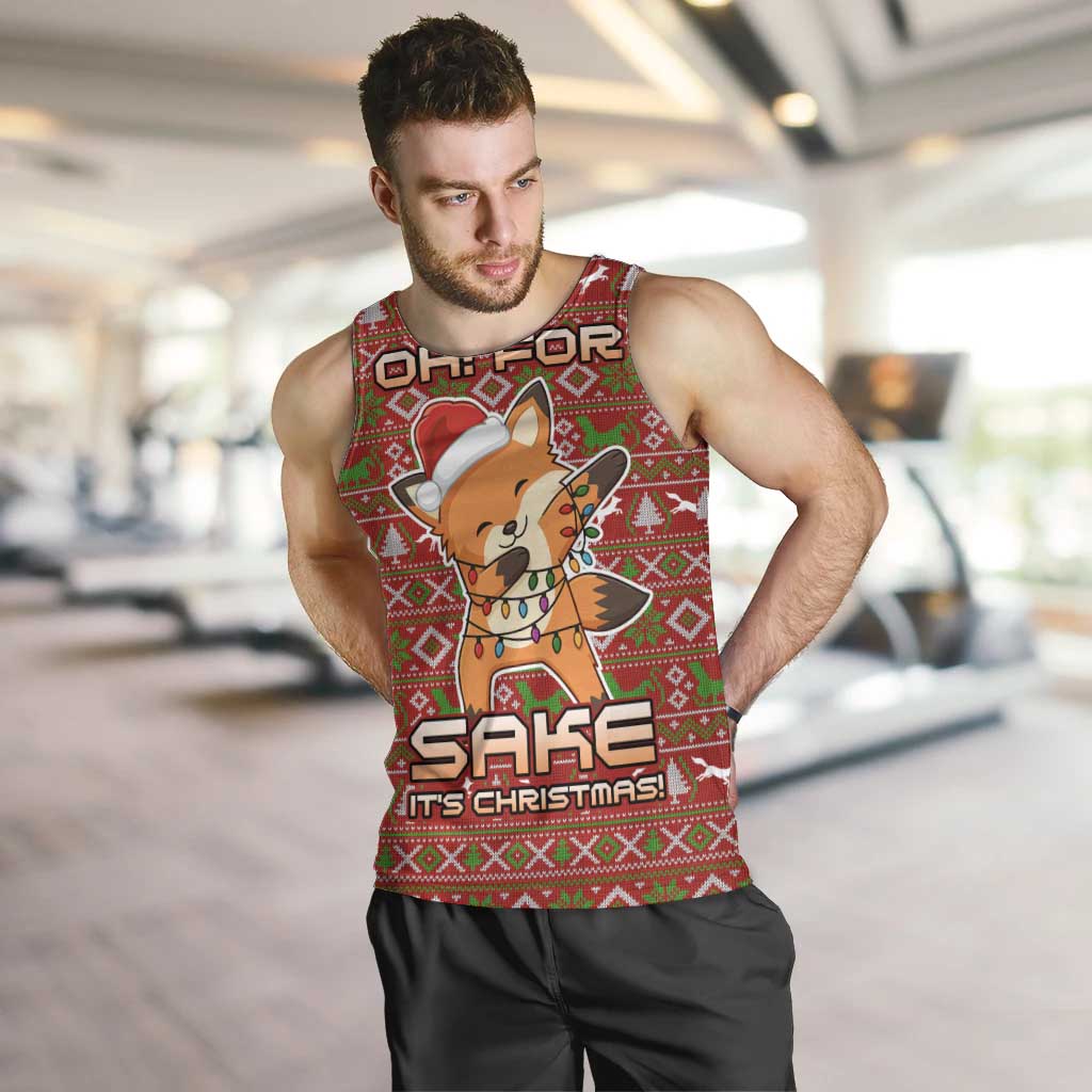 Oh For Fox Sake Christmas Men Tank Top Xmas Holiday Patterns - Wonder Print Shop