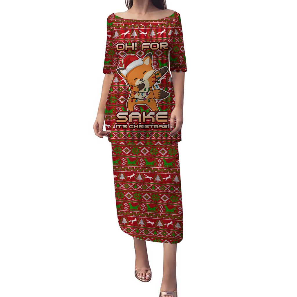 Oh For Fox Sake Christmas Puletasi Xmas Holiday Patterns - Wonder Print Shop