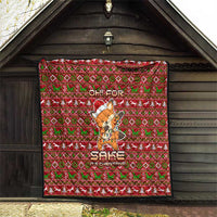 Oh For Fox Sake Christmas Quilt Xmas Holiday Patterns - Wonder Print Shop
