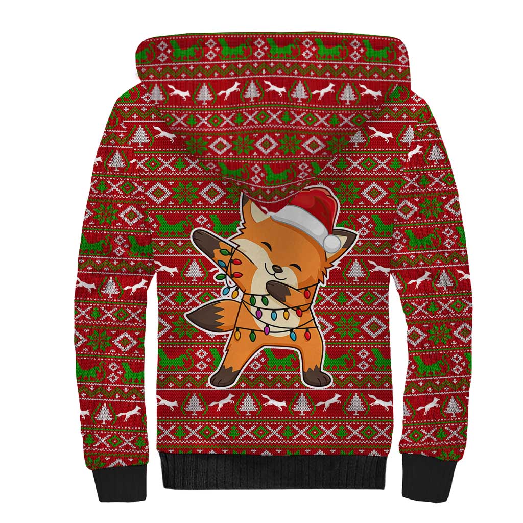 Oh For Fox Sake Christmas Sherpa Hoodie Xmas Holiday Patterns - Wonder Print Shop