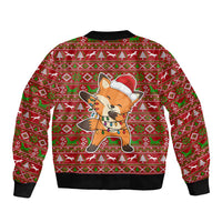 Oh For Fox Sake Christmas Sleeve Zip Bomber Jacket Xmas Holiday Patterns - Wonder Print Shop