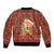 Oh For Fox Sake Christmas Sleeve Zip Bomber Jacket Xmas Holiday Patterns - Wonder Print Shop
