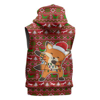Oh For Fox Sake Christmas Sleeveless Hoodie Xmas Holiday Patterns - Wonder Print Shop