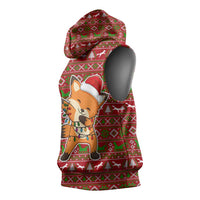 Oh For Fox Sake Christmas Sleeveless Hoodie Xmas Holiday Patterns - Wonder Print Shop